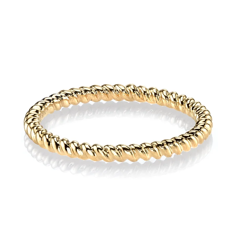 Enamel - Coated Fashion Rings in Bright Colors with Animal - Print Patterns14K Yellow Gold Twisted Stackable Fashion Ring