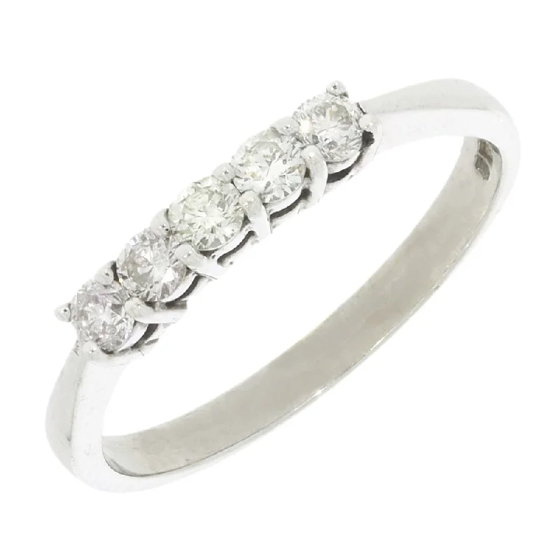 Halo - Style Women's Diamond Rings with a Center Diamond Surrounded by Smaller Diamonds in 18K Gold9ct White Gold 0.34cts Diamond Eternity Ring