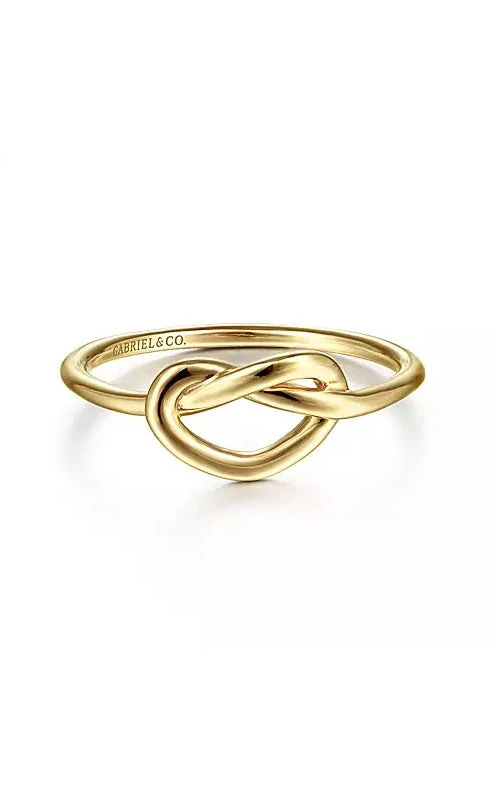 Textured Fashion Rings in Pewter with Hammered and Embossed Surfaces14K Yellow Gold Twisted Heart Pretzel Ring G14829