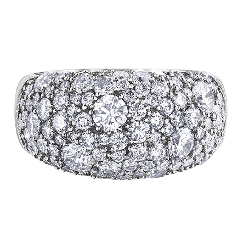 Signature - Design Women's Diamond Rings with a Brand - Specific Pattern and High - Quality DiamondsCluster Style Diamond Ring