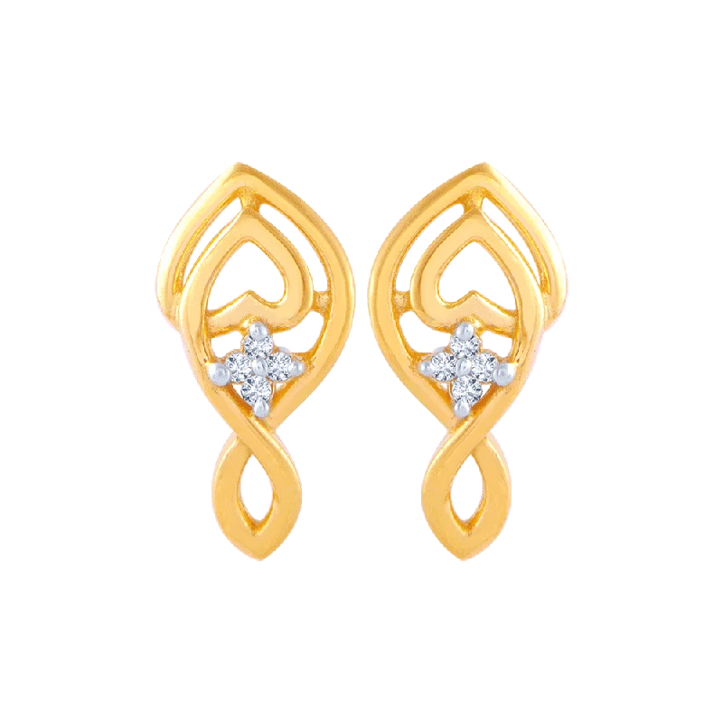 Tennis - Style Women's Diamond Rings with a Continuous Row of Diamonds for a Classic and Versatile Look14KT (585) Yellow Gold And American Diamond Stud Earrings For Women