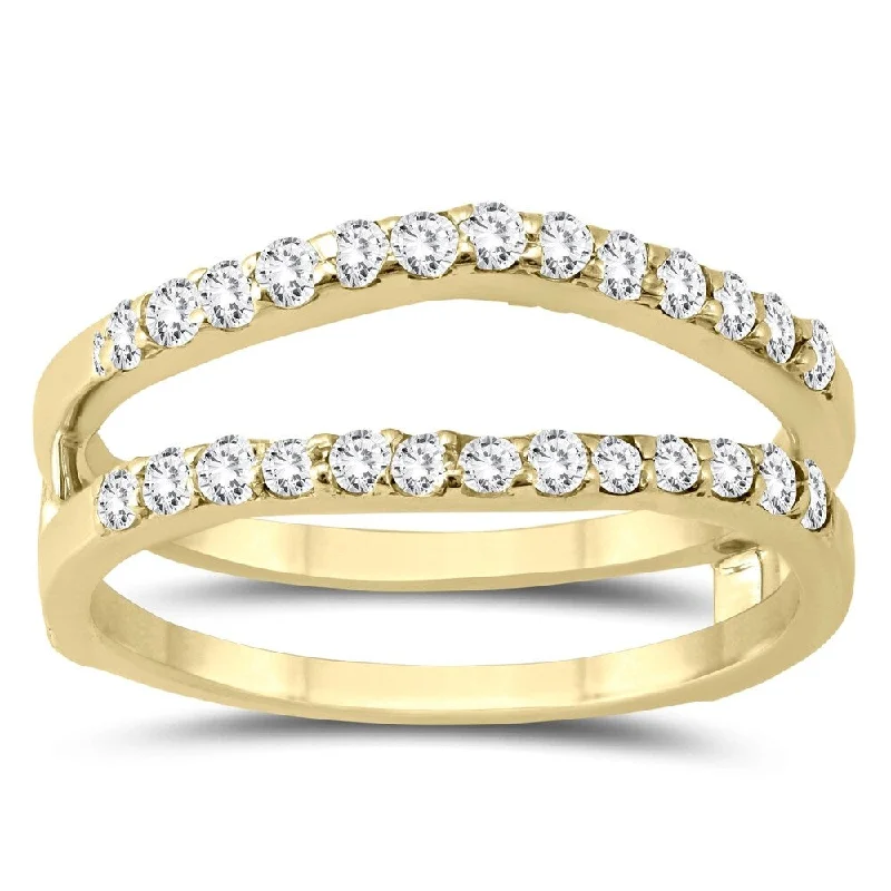 Tennis - Style Women's Diamond Rings with a Continuous Row of Diamonds for a Classic and Versatile Look1/2 Carat TW Diamond Insert Ring in 14K Yellow Gold