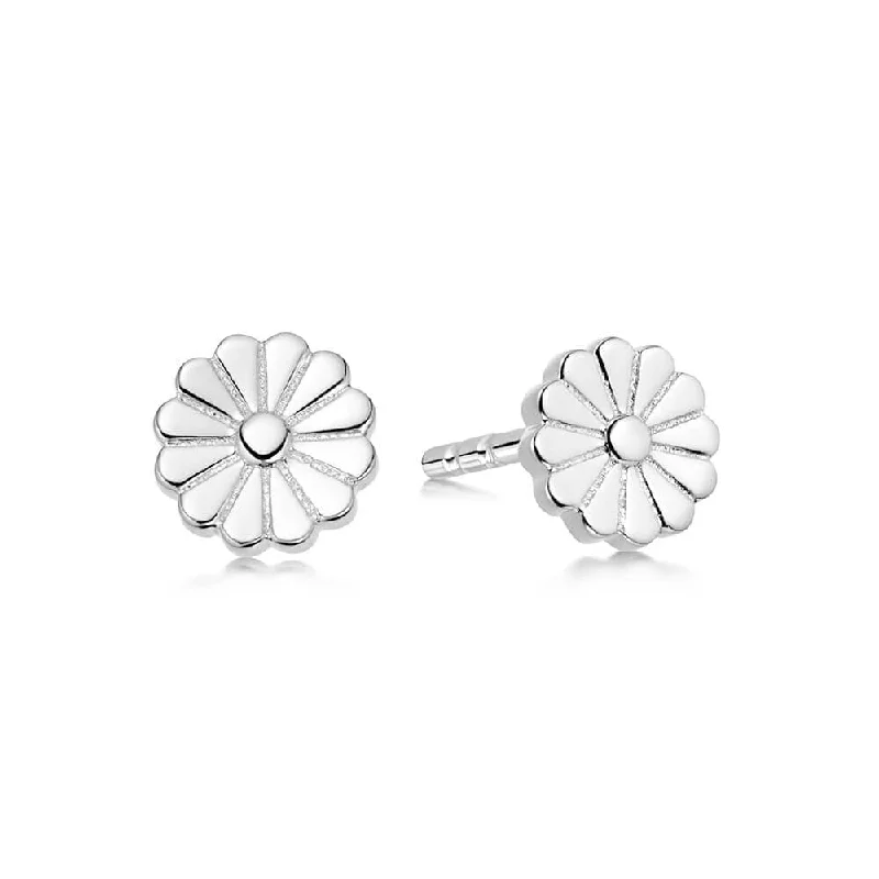 Men's Stainless Steel Skull Stud Earrings with Black Enamel for an Edgy and Rock - Inspired StyleDaisy Bloom Stud Earrings Sterling Silver