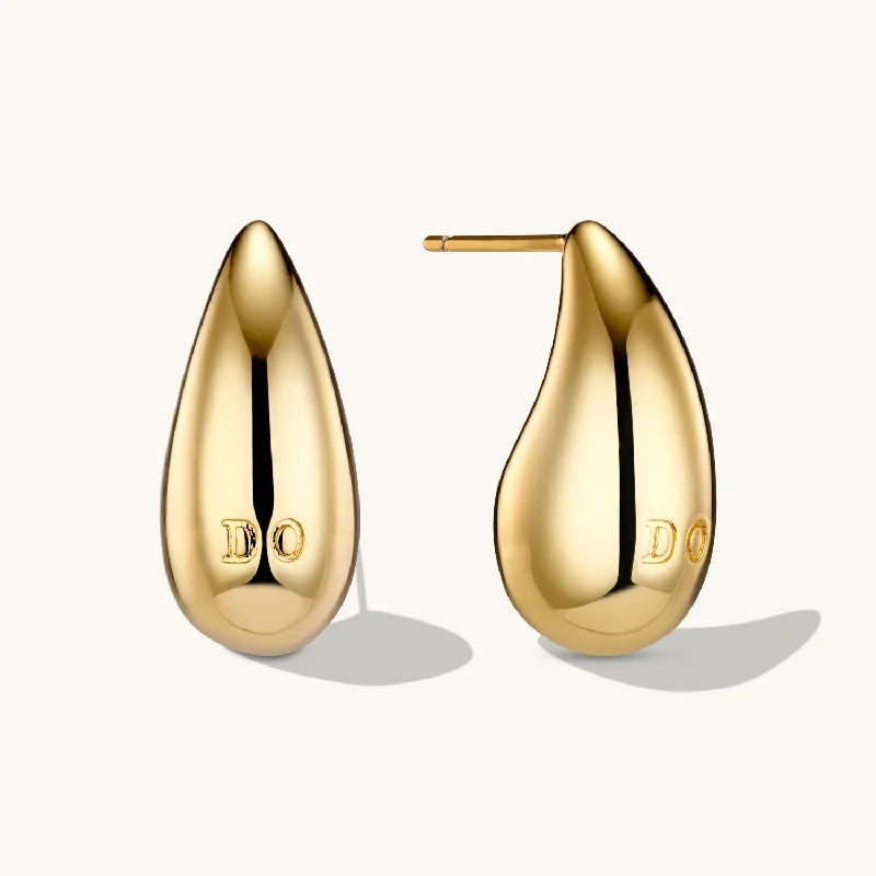 Laser - Engraved Initial Stud Earrings in Silver for a Personalized and Customized AccessorySmall Dome Earrings in Gold