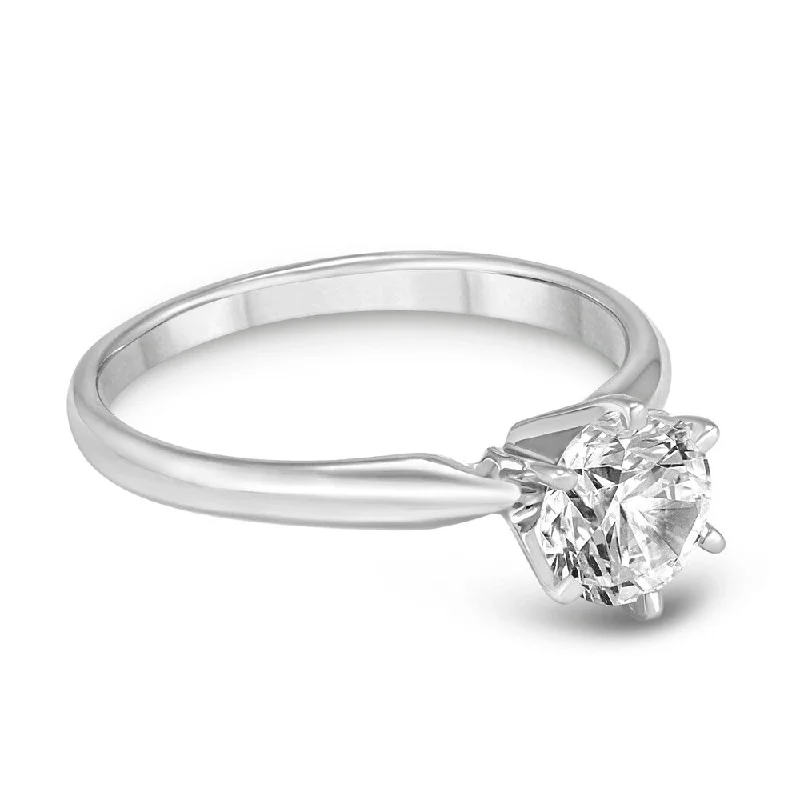 Marquise - Cut Women's Diamond Rings in Palladium for a Unique and Elongated ShapeSignature Quality 3/4 Carat Diamond Solitaire Ring in 14K White Gold (H-I Color, SI2-SI3 Clarity)