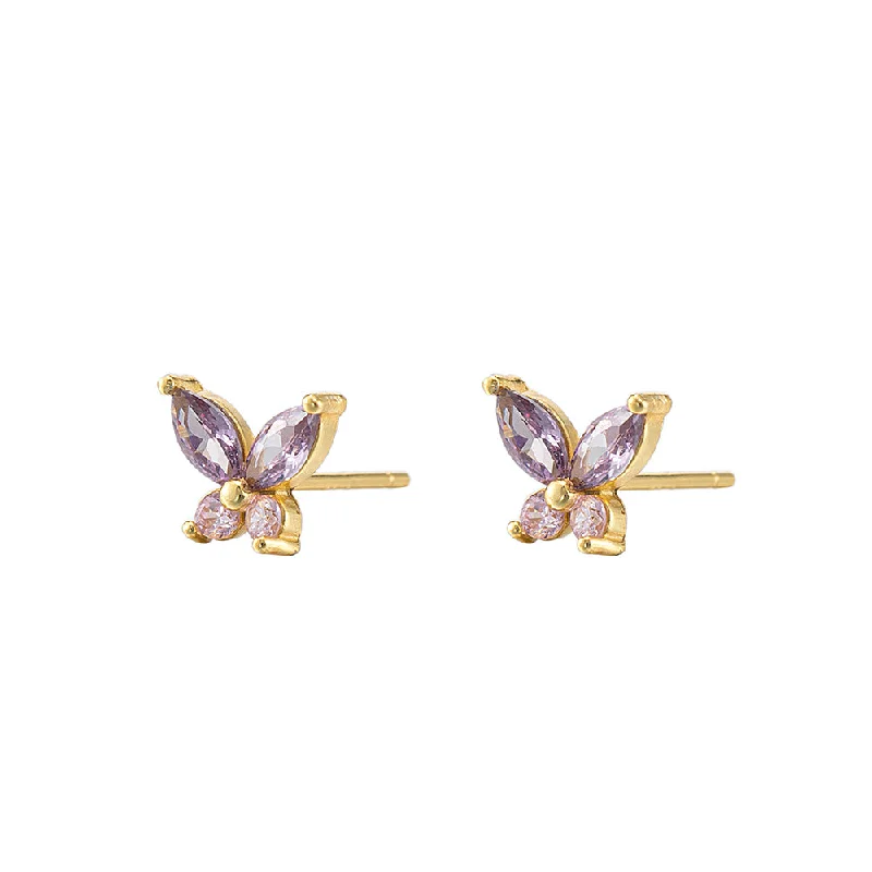 Kids' Plastic Animal - Shaped Stud Earrings in Bright Colors for a Fun and Safe AccessoryButterfly Stud Earrings