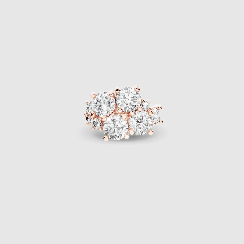 Beaded Fashion Rings in Natural Stones and Cotton Cord for a Handmade AestheticViola Corsage Lab Grown Diamond Fashion Ring-Round