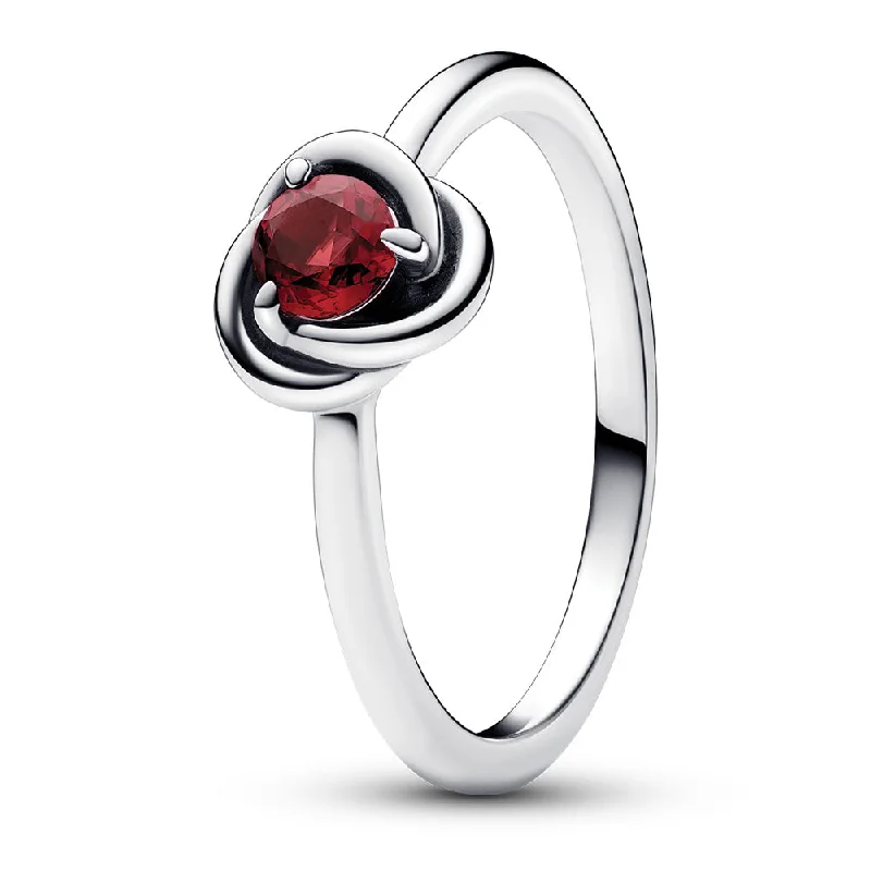 Magnetic Fashion Rings in Stainless Steel with a Modern, Interlocking DesignJuly Birthstone Ring - Size 56