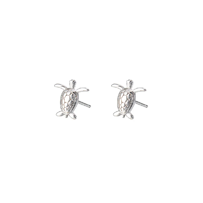 Hypoallergenic Sterling Silver Star - Studded Stud Earrings for Sensitive EarsTurtle Stud Earrings