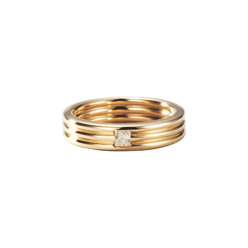 Bangle - Style Fashion Rings in Rose - Gold - Plated Aluminum with Etched PatternsEngage EGR4 ring