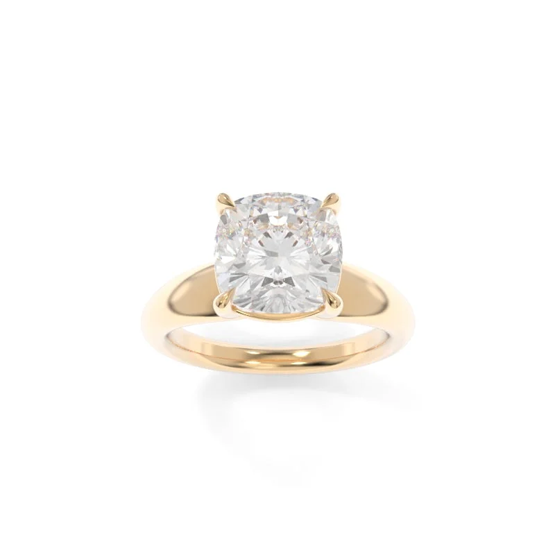 Men's Tourmaline Engagement Rings in 18K Two - Tone Gold with a Floral - Inspired SettingArden Solitaire Cushion