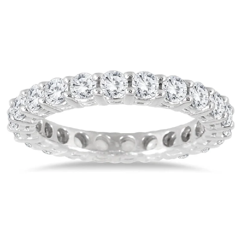 Signature - Design Women's Diamond Rings with a Brand - Specific Pattern and High - Quality Diamonds2 Carat TW Diamond Eternity Band in 14K White Gold