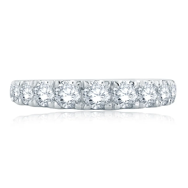 Textured Fashion Rings in Pewter with Hammered and Embossed SurfacesA. Jaffe Large Melee Graduating Half Circle Diamond Wedding Band MRS870/117