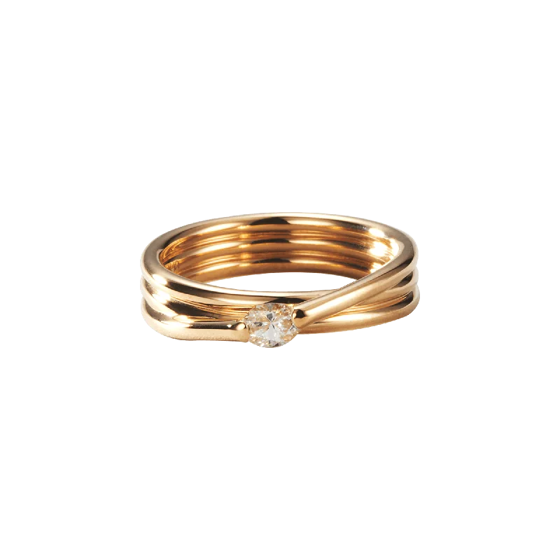 Statement - Making Fashion Rings in Gold - Plated Brass with Oversized Cubic Zirconia StonesEngage EGR3 ring