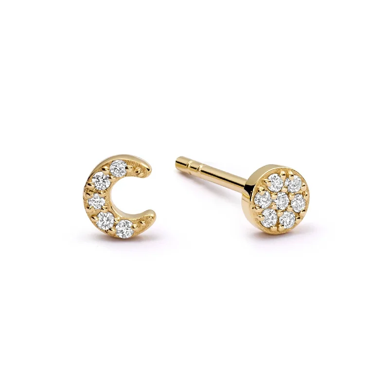 Glow - in - the - Dark Star Stud Earrings for a Mysterious and Night - Time - Friendly AccessoryEstée Lalonde Fine Diamond Luna Stud Earrings 14ct Solid Gold