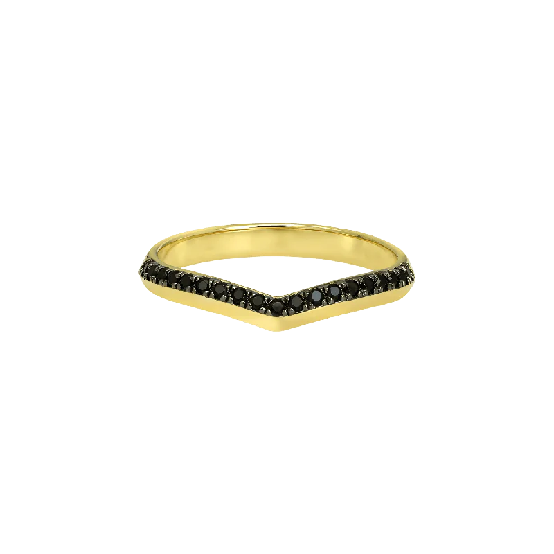 Statement - Making Fashion Rings in Gold - Plated Brass with Oversized Cubic Zirconia StonesHorizon wishbone ring