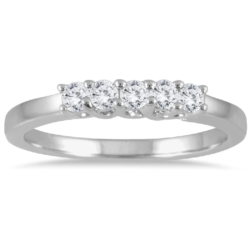 Cluster - Style Women's Diamond Rings with Multiple Small Diamonds Arranged in a Stunning PatternMarquee Jewels 14k White Gold 1/4ct TDW Prong Diamond Wedding Band