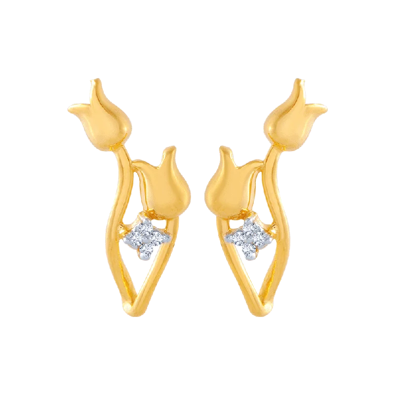 Marquise - Cut Women's Diamond Rings in Palladium for a Unique and Elongated Shape14KT (585) Yellow Gold And American Diamond Stud Earrings For Women