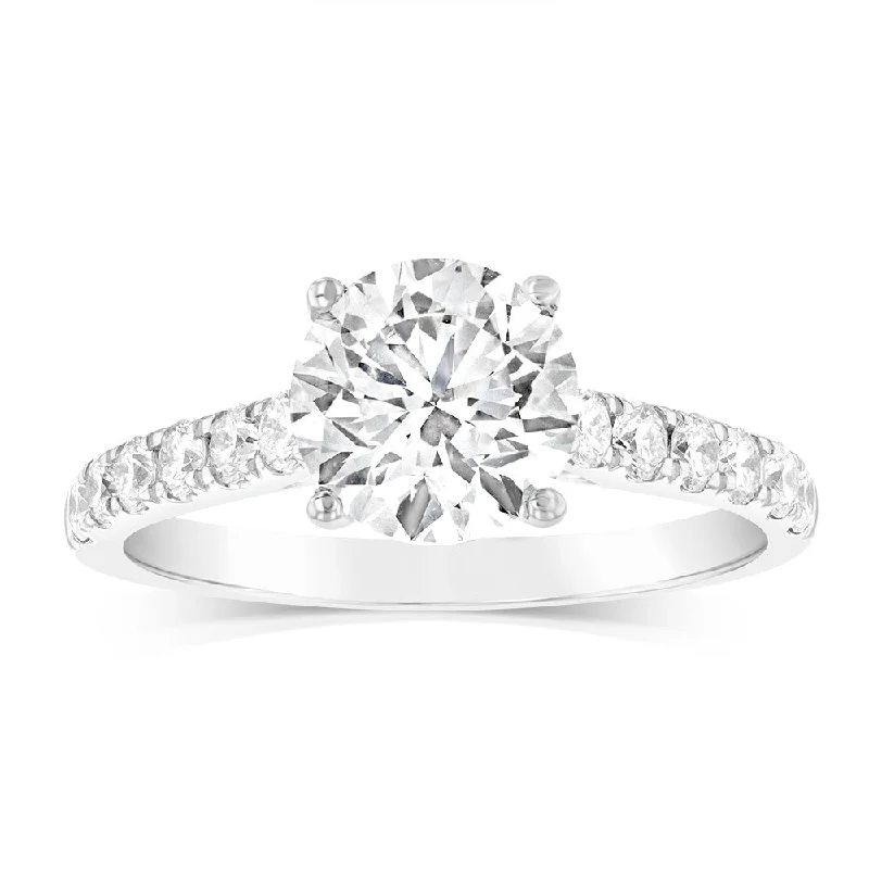 Cushion - Cut Women's Diamond Rings in Platinum with a Soft and Romantic AppearanceLuminesce Lab Grown 2.5 Carat Certified Diamond Engagement Ring in 18ct White Gold