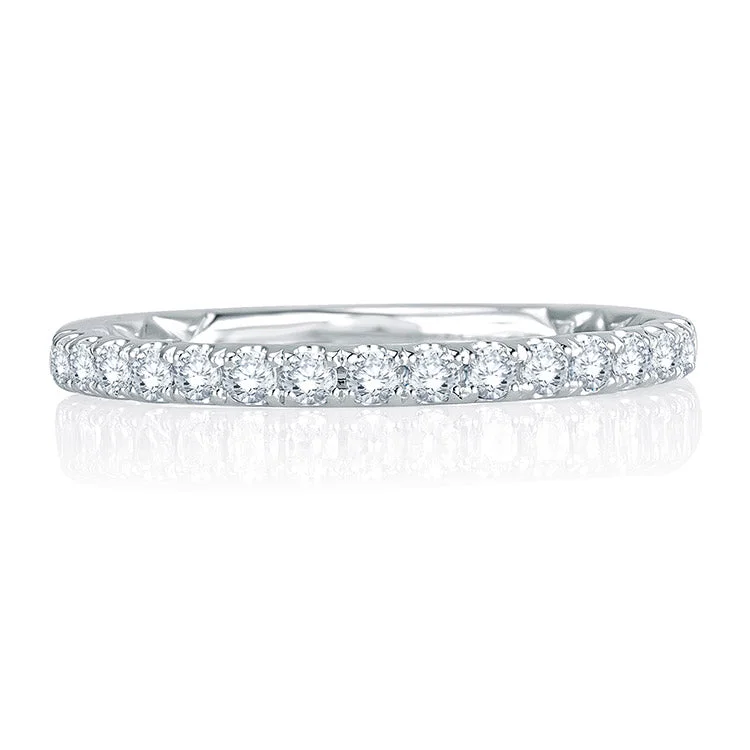 Rhinestone - Embellished Fashion Rings in Silver - Tone Metal for a Glamorous TouchA. Jaffe Intricate Delicate Quilted Diamond Anniversary Band MRS755Q/31