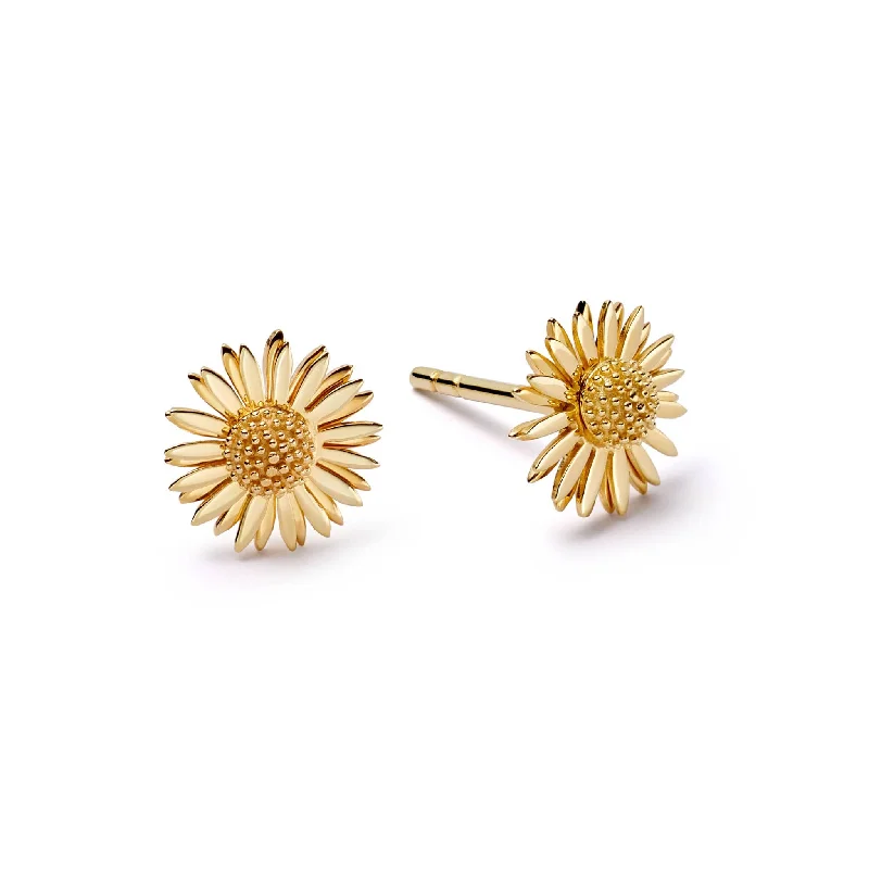 Two - Tone Gold and Silver Plated Clover Stud Earrings for a Lucky and Stylish SymbolMichaelmas Daisy Stud Earrings 18ct Gold Plate