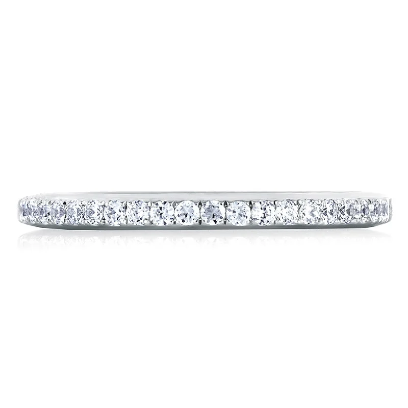 Pearl - Adorned Fashion Rings in Gold - Tone Alloy for a Sophisticated LookA. Jaffe Classic Pave Set Diamond Wedding Band MR1533/25