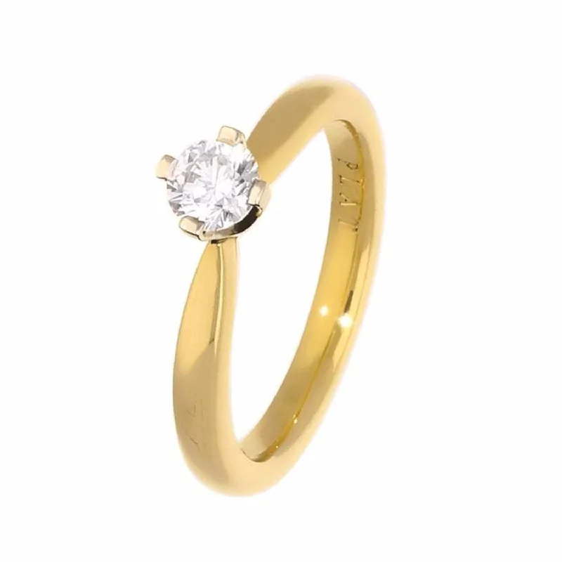 Men's Diamond Engagement Rings with Platinum Band and Halo Setting for a Luxury Proposal18ct yellow gold 0.36ct certified natural diamond ring