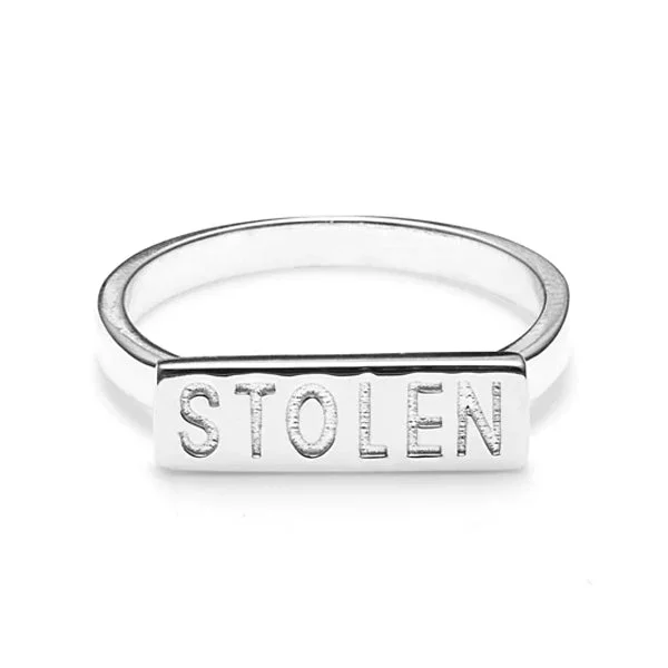 Magnetic Fashion Rings in Stainless Steel with a Modern, Interlocking DesignStolen Bar Ring