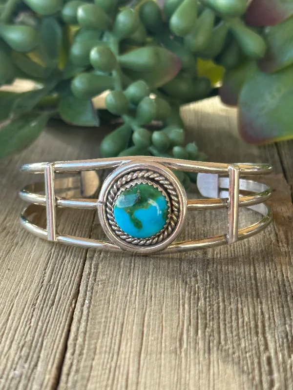 Women's Cuff Bracelets with Personalized Initials or Names for a Customized GiftNavajo Made Sonoran Gold & Sterling Silver Cuff Bracelet