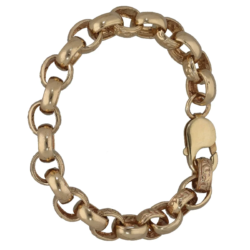 Pearl - Adorned Bangle Bracelets with Delicate Silver Chains9ct Gold Belcher Bracelet