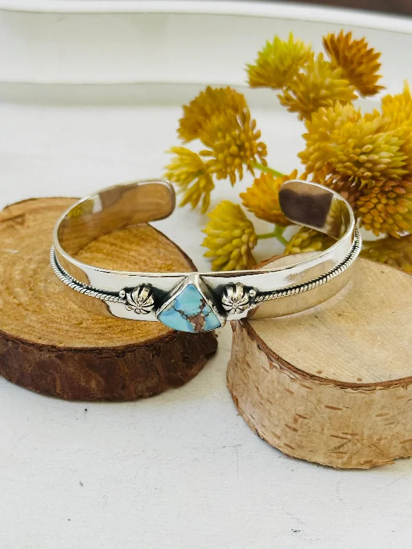 Women's Stainless Steel Cuff Bracelets with Geometric Designs for a Modern and Minimalist StyleSouthwest Made Golden Hills Turquoise & Sterling Silver Cuff Bracelet