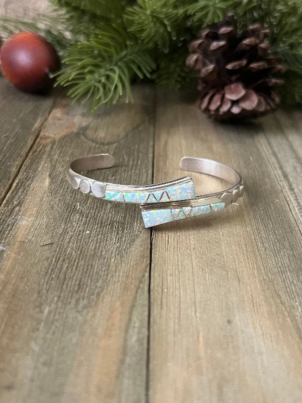 Women's Beaded Cuff Bracelets in Bohemian Style with Multiple Colors for a Summer LookNavajo Made Opal (Man Made) & Sterling Silver Cuff Bracelet