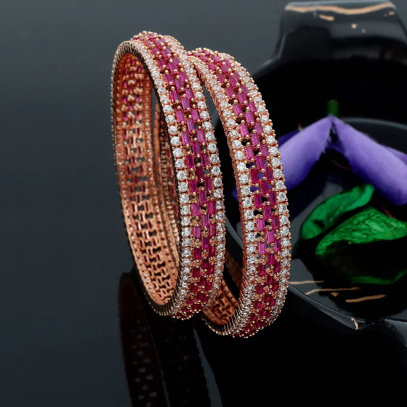 Bangle Bracelets with LED Lights for a Glowing and Trendy AccessoryZirconia Bangles ZBGL10420/ruby