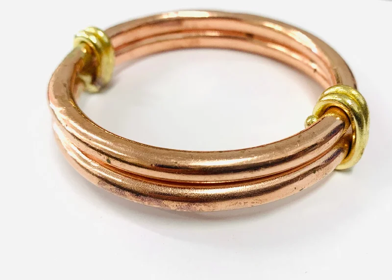 Bangle Sets with Mix - and - Match Patterns for a Versatile AccessoryDouble Classic copper bangle