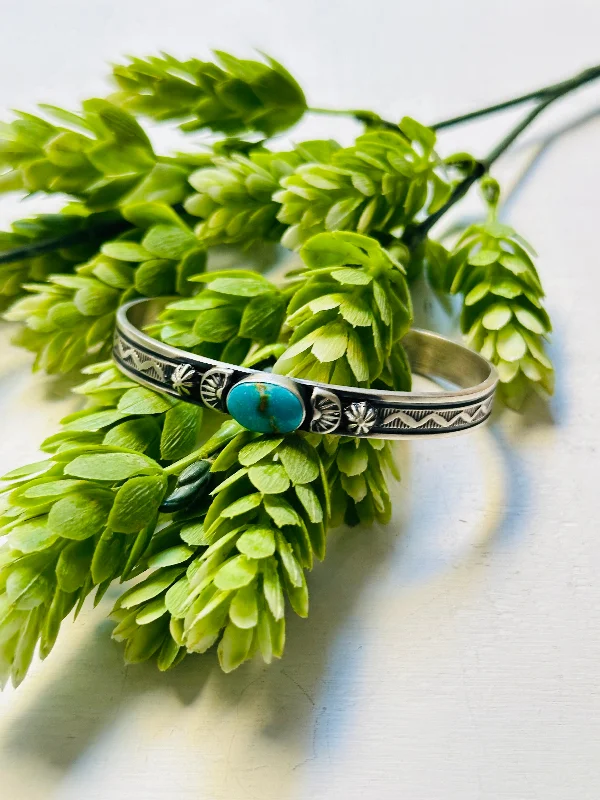 Water - Resistant Women's Cuff Bracelets in Silicone for Sports and Outdoor ActivitiesFrancis Yazzie Sonoran Mountain Turquoise and Sterling Silver Cuff Bracelet