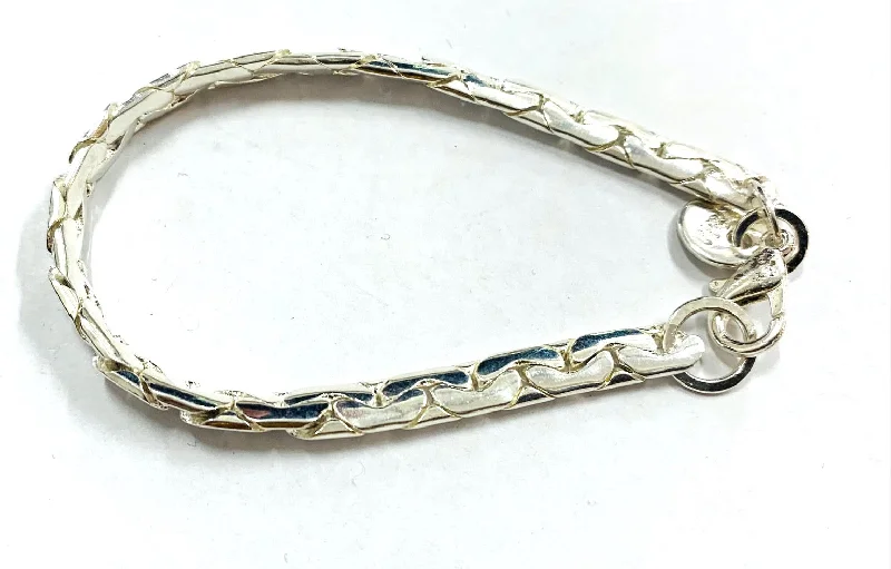 Clear Crystal - Embellished Bangles for a Sparkling and Elegant AppearanceNarrow snake chain silver bracelet