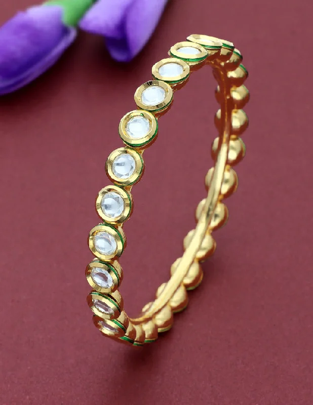 Bangle Sets with Mix - and - Match Patterns for a Versatile AccessoryKundan Stone Bangles