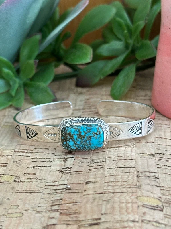 Women's Beaded Cuff Bracelets in Bohemian Style with Multiple Colors for a Summer LookSouthwest Made #8 Turquoise & Sterling Silver Cuff Bracelet