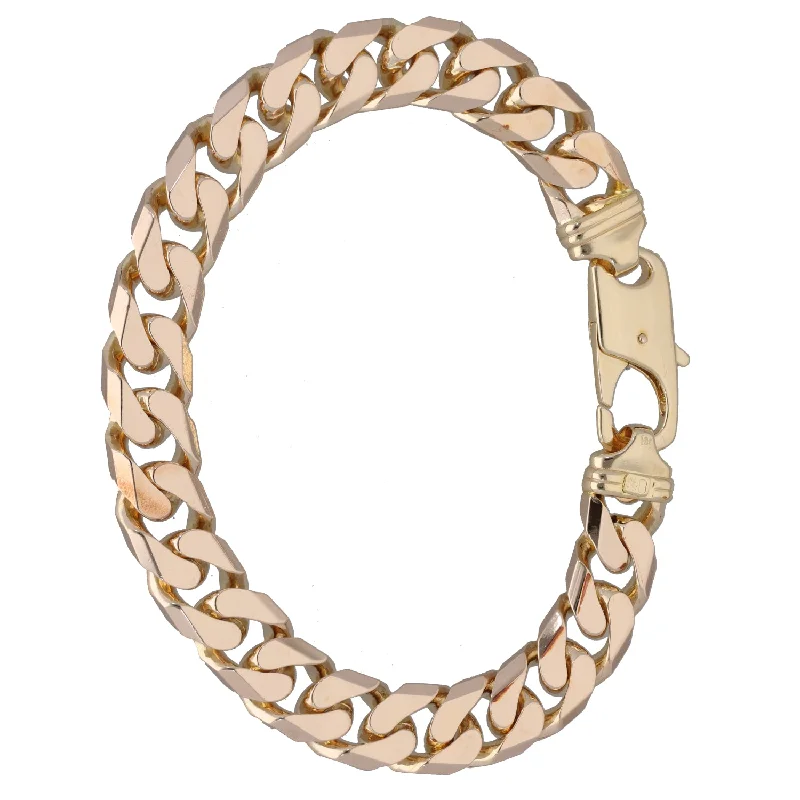 Plus Size Women's Wide Bangle Bracelets in Matte Finish for a Statement Piece9ct Gold Curb Bracelet