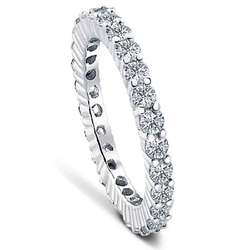 Platinum Celtic - Inspired Wedding Bands with Intricate Knotwork Patterns for a Symbolic and Stylish Choice1 1/3CT Diamond Eternity Wedding Ring White Gold