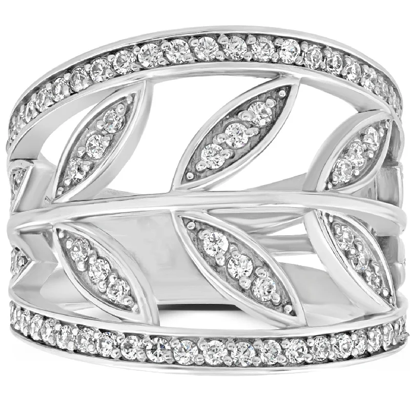 Platinum Celtic - Inspired Wedding Bands with Intricate Knotwork Patterns for a Symbolic and Stylish Choice1CT Diamond Floral Knuckle Ring White Gold