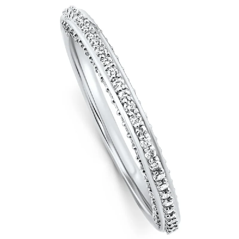 Pearl - and - Diamond - Studded Wedding Bands in White Gold for a Feminine and Elegant Touch3/8Ct Heirloom Diamond Wedding Ring Gold Lab Grown