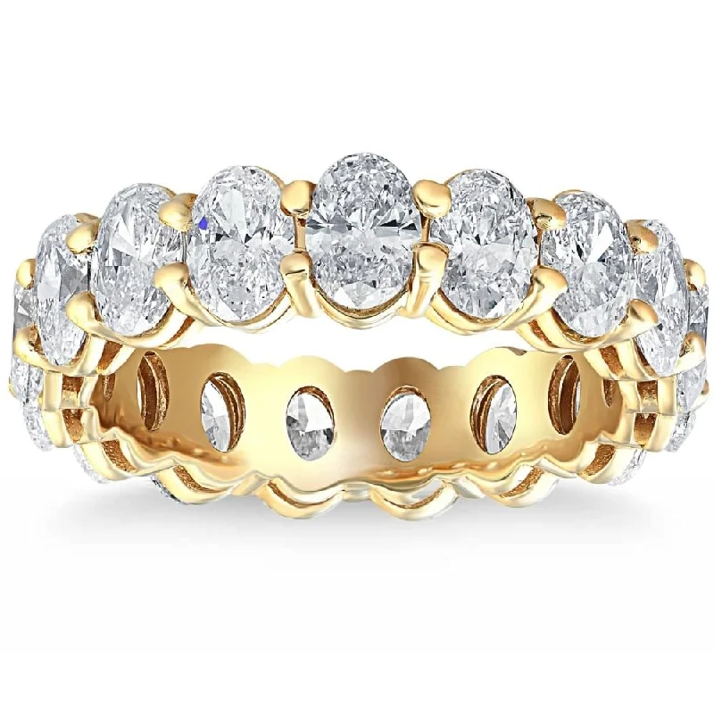 18K White Gold Classic Round - Cut Diamond Wedding Bands for a Timeless and Elegant Look6 Ct TW Oval Cut Moissanite Eternity Ring Yellow Gold Womens Wedding Band