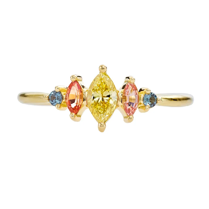 Cathedral - Style Engagement Rings with a Raised Center Stone and Intricate MetalworkCandy Colored Engagement Ring with a Fancy Yellow Diamond - OOAK