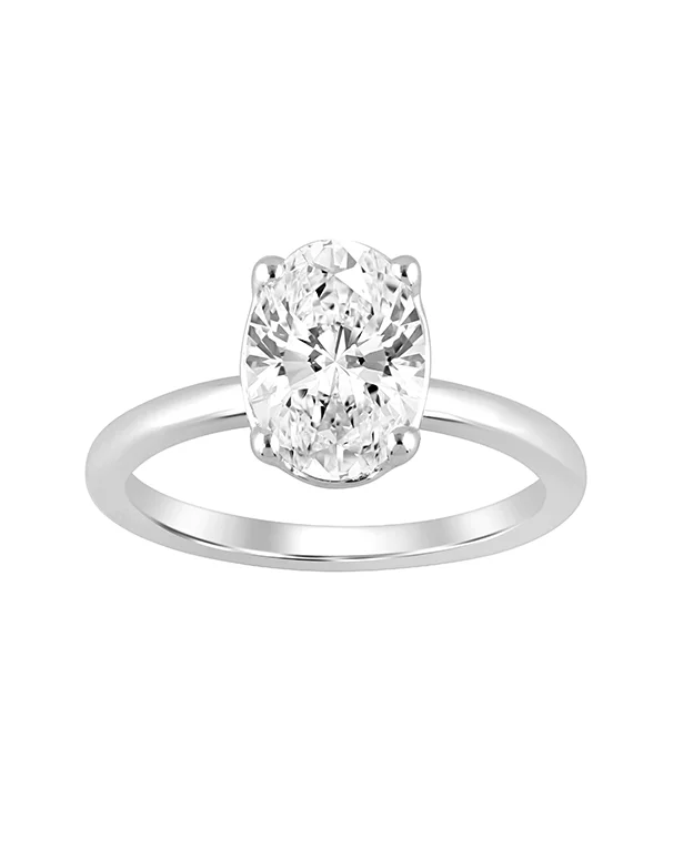 Heart - Shaped Engagement Rings in 14K Pink Gold for a Romantic ProposalDiamond Ring - 1.50ct Oval Solitaire Lab Grown Diamond Engagement Ring in 14ct White Gold - 788231