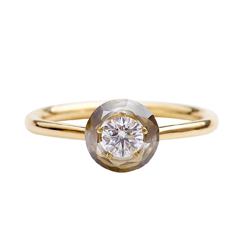 Heart - Shaped Engagement Rings in 14K Pink Gold for a Romantic ProposalDiamond Sphere Engagement Ring - Limited Edition