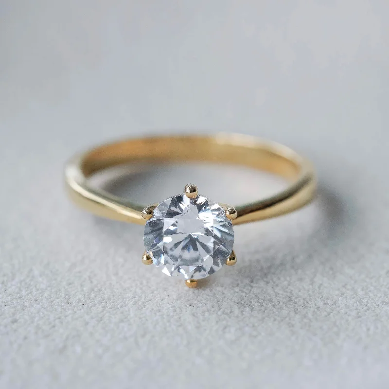 Vintage Cluster Engagement Rings with Antique - Cut Diamonds and Silver FiligreeGOBI SOLITAIRE ENGAGEMENT RING