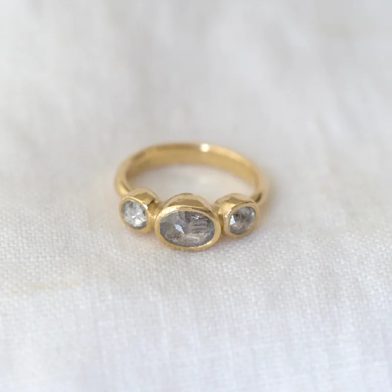 Cathedral - Style Engagement Rings with a Raised Center Stone and Intricate MetalworkMist Ring - One of a Kind