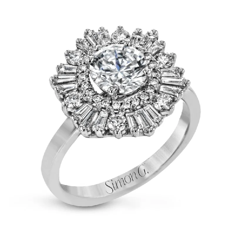 Pear - Shaped Engagement Rings in Yellow Gold with a Diamond - Encrusted BandSimon G. Round-Cut Halo Engagement Ring