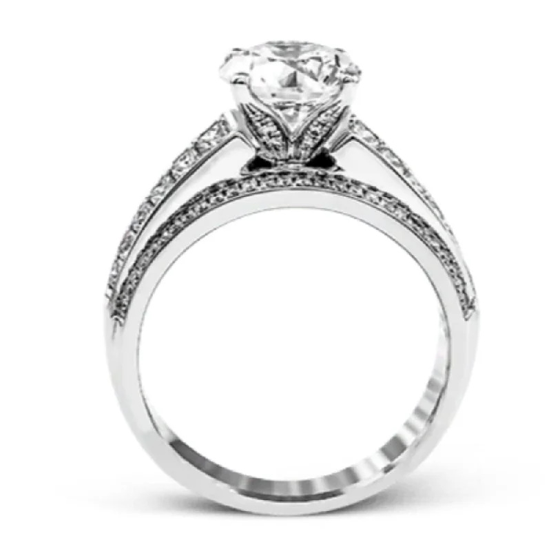 Solitaire Engagement Rings with a High - Clarity Round Diamond and Tapered BandSimon G Semi Mounting Engagement Ring